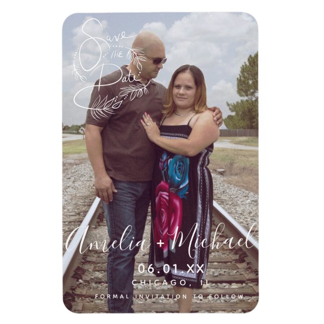 Íman Script Botânico Desenhado à Mão Salvar as Mães de  (Vertical)