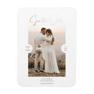 Íman Script de Efeito de Folha Ouro rosa Salve o Cartão