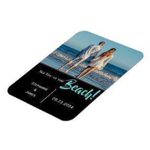 Íman Script de Foto de Casamento de Praia Salva a Data
