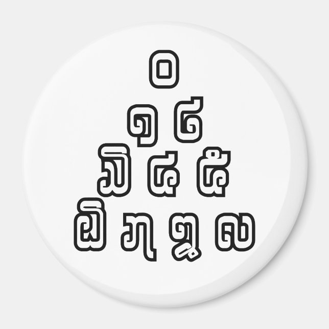 Íman Script de Língua Laociana da Pirâmide de Números d (Frente)