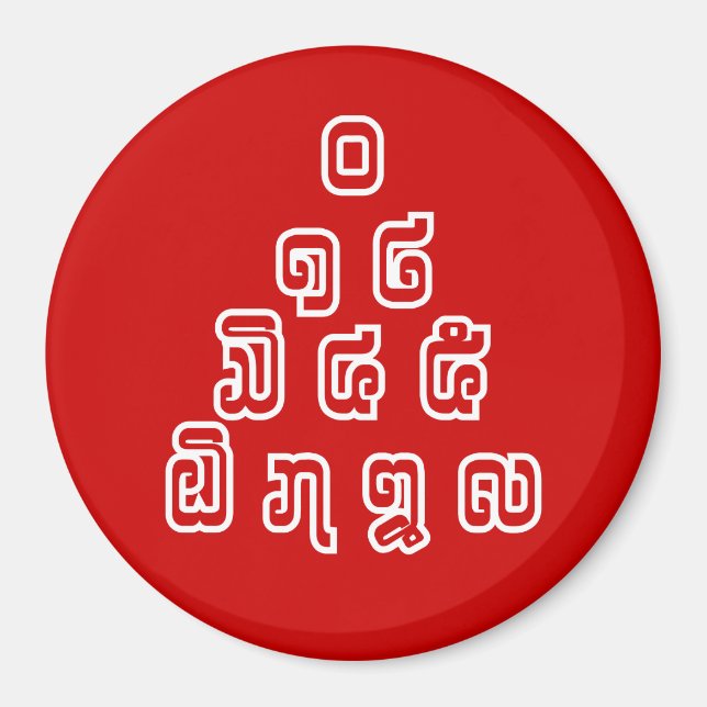 Íman Script de Língua Laociana da Pirâmide de Números d (Frente)