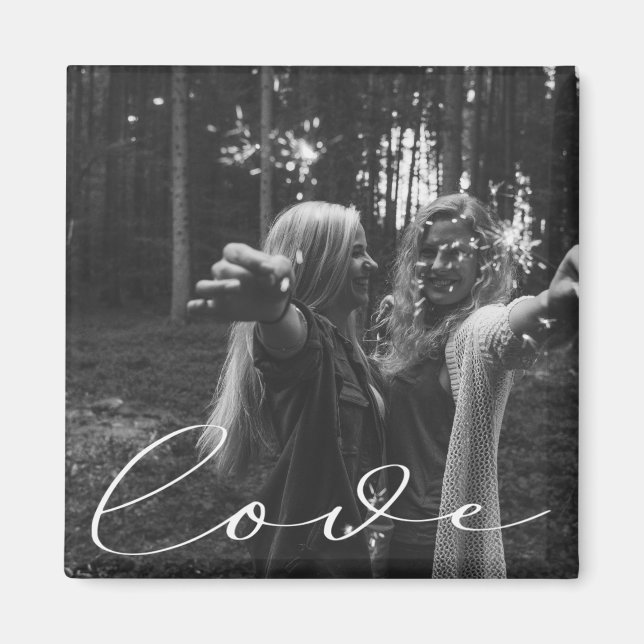 Íman Script Elegante | Imagem fotográfica (Frente)