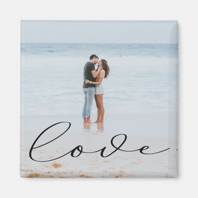 Íman Script Elegante | Imagem fotográfica (Frente)