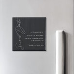 Íman Script manuscrito preto e branco<br><div class="desc">Crie o seu casamento simples e moderno,  salve o ímã da data com a moderna tipografia escrita a preto e branco design.</div>