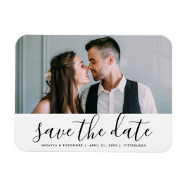 Íman Script Moderno Salve a Foto de Casamento de Data