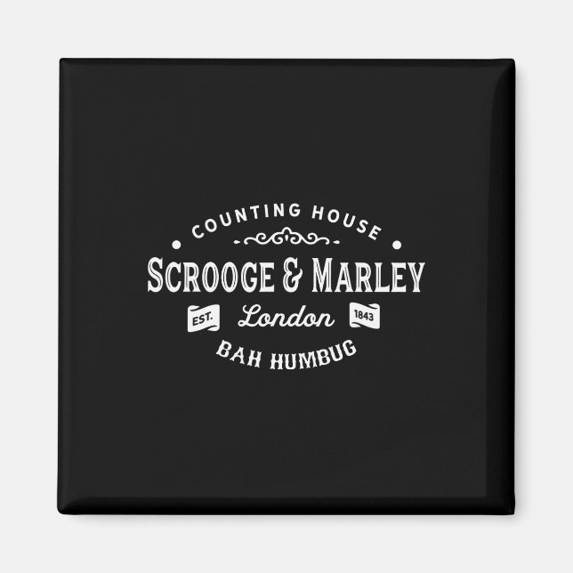 Íman Scrooge e Marley Counting House Christmas Carol (Frente)