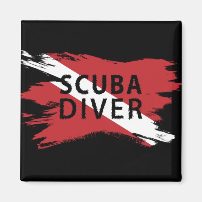 Íman Scuba Diver, Diver Down Flag, Scuba flag (Frente)