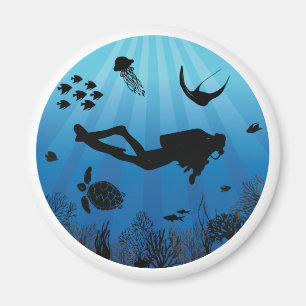 Íman Scuba Diver Sealife Underwater