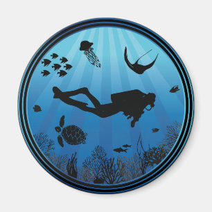 Íman Scuba Diver Underwater