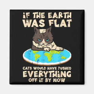Íman Se a Terra Fosse Plana Gato Empurrou Tudo Homens E