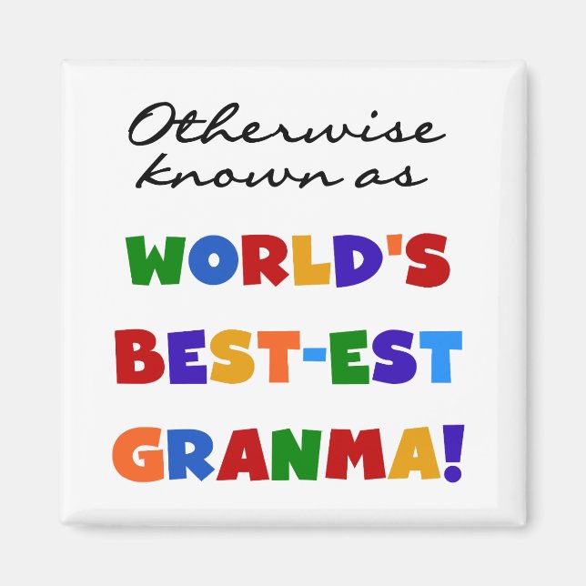 Íman Se não sabido como presentes do Melhor-est Granma (Frente)