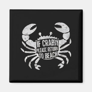 Íman Se o Crabby por favor Volte à Praia Engraçado Verã