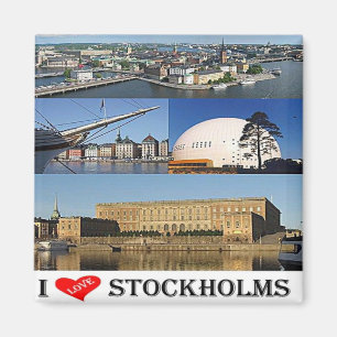 Íman SE - Suecia - Estocolmo - I Love - Collage
