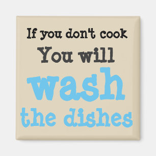 Íman se você não cozinhar você vai lavar a louça