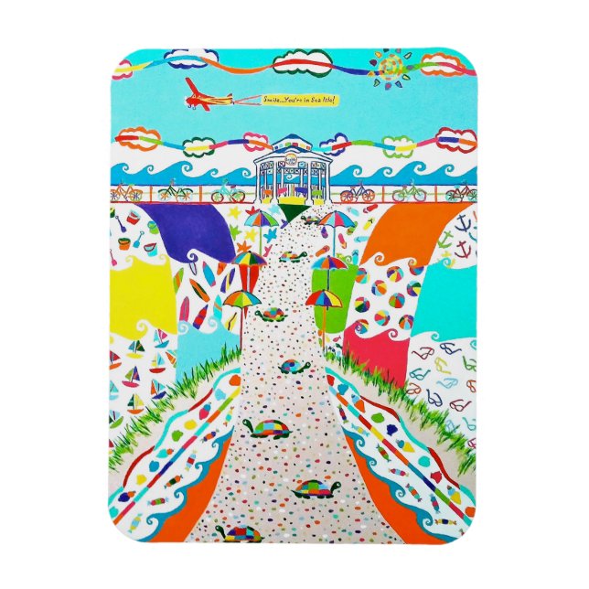 Íman Sea Isle Promenade 3 x 4 Magneta flexível (Vertical)