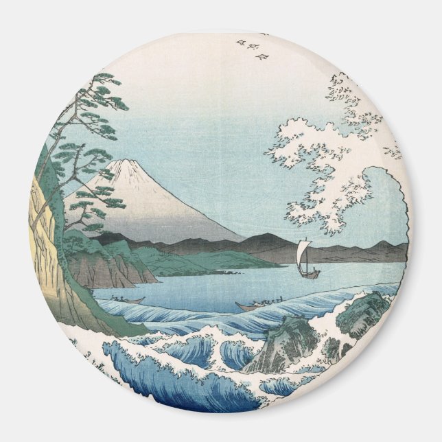 Íman Sea Off Satta Hiroshige Belas Artes Japonesas (Frente)