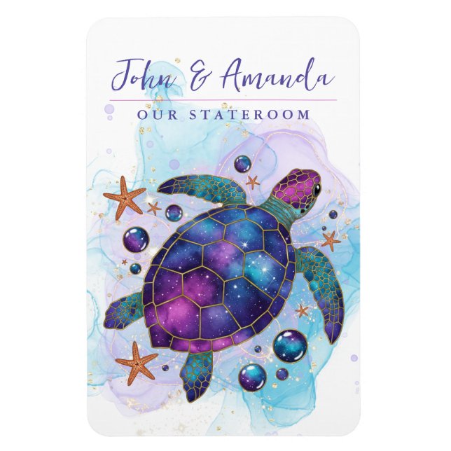 Íman Sea Turtle Cruise Ship Stateroom Magnet (Vertical)