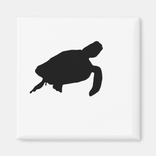 Íman Sea Turtle Silhouette (Frente)