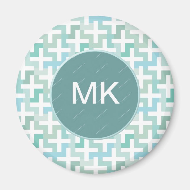 Íman Seafoam Green Geométrico (Frente)