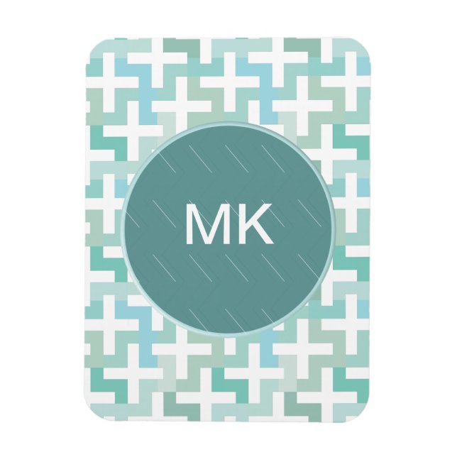 Íman Seafoam Green Geométrico (Vertical)