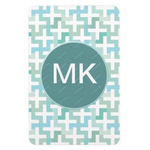 Íman Seafoam Green Geométrico