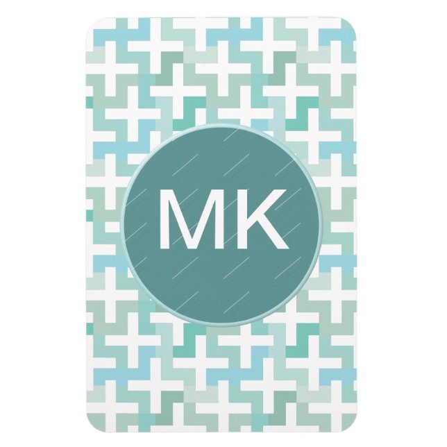 Íman Seafoam Green Geométrico (Vertical)