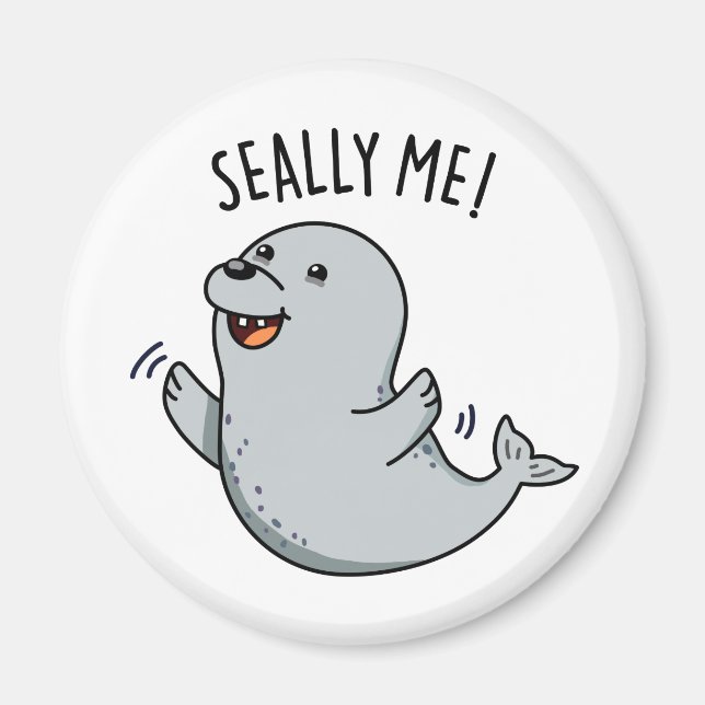 Íman Seally Me Engraçado Seal Pun (Frente)