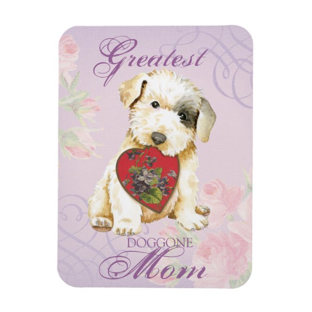 Íman Sealyham Terrier Heart Mãe Magnet (Vertical)