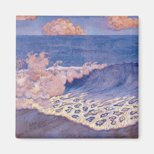 Íman Seascape azul, efeito da onda, c.1893