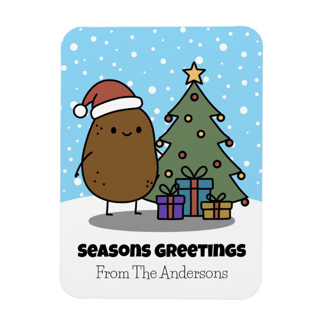 Íman Seasons Greetings With A Potato (Vertical)