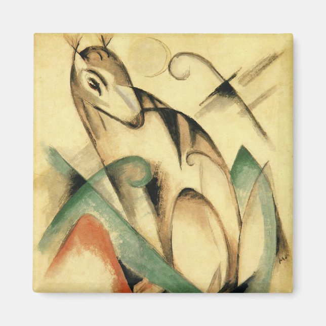 Íman Seated Mythical Animal (por Franz Marc) (Frente)