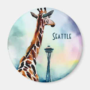 Íman Seattle Giraffe Magnet