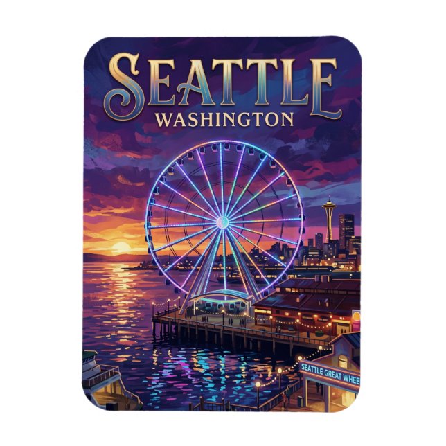 Íman Seattle Great Wheel EUA (Vertical)