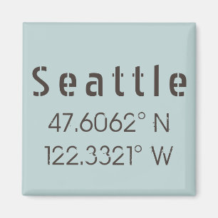 Íman Seattle Latitude e Longitude