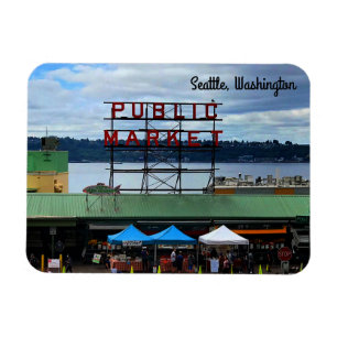 Íman Seattle Public Market Center #3 Magnet