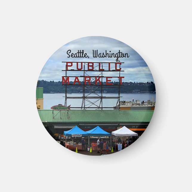 Íman Seattle Public Market Center nº 3 do mundo (Frente)