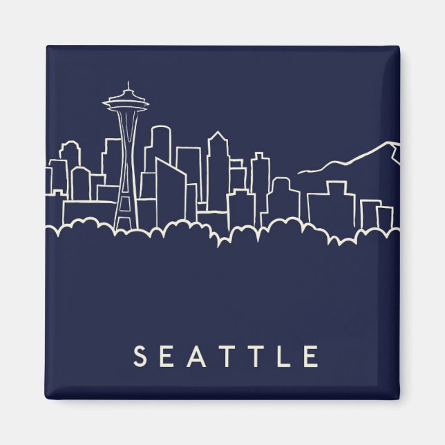 Íman Seattle Skyline (Frente)