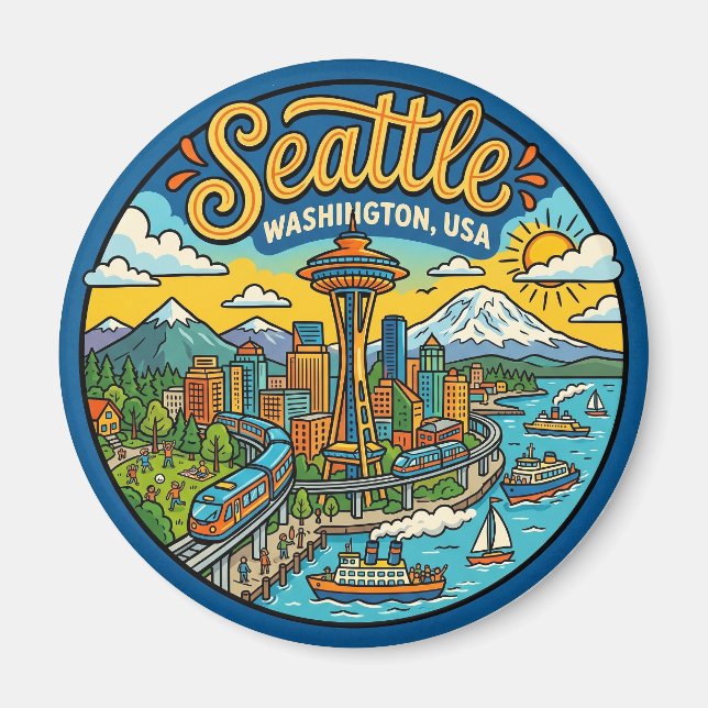 Íman Seattle Washington (Frente)