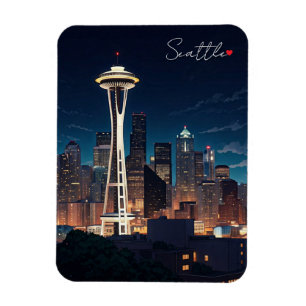 Íman Seattle Washington Night