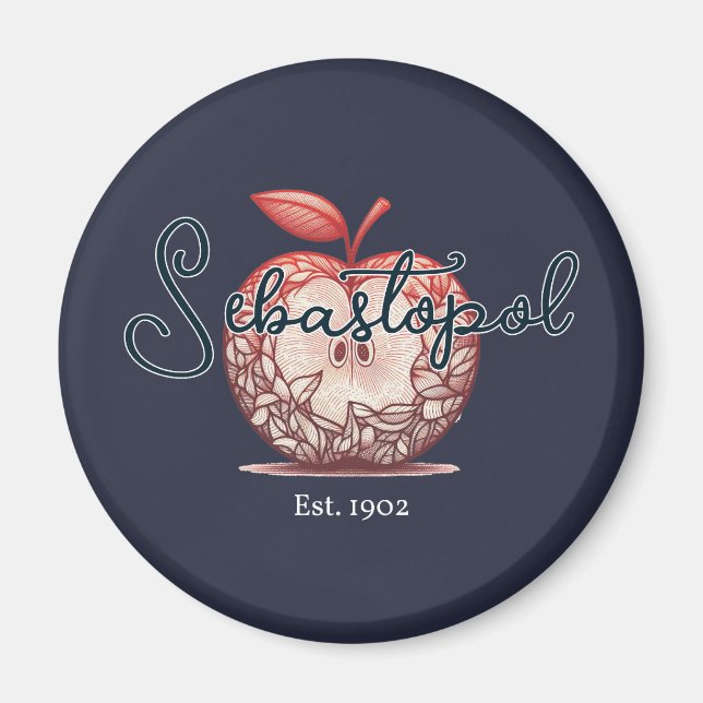 Íman Sebastopol California Gravenstein Apple Fair (Frente)