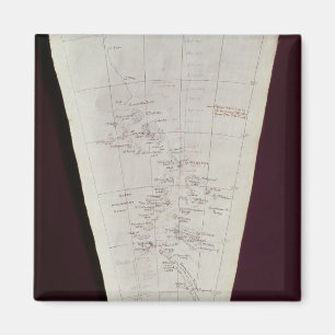 Íman Seção do mapa da ilha de Ross a pólo sul