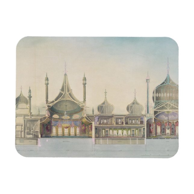 Íman Seção longitudinal (L a R) Orgão, Sala de Música,  (Horizontal)