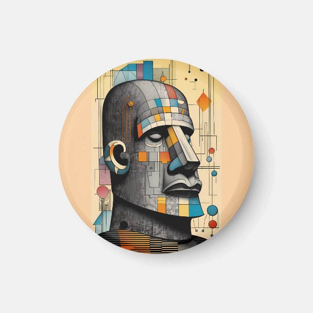 Íman Século 21 Moai - Ken Gage Tiki Art (Frente)