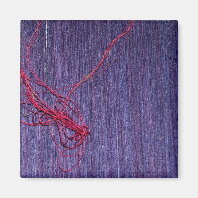 Íman Seda Azul Tailandesa Feita Manuscrita Com Thread V (Frente)