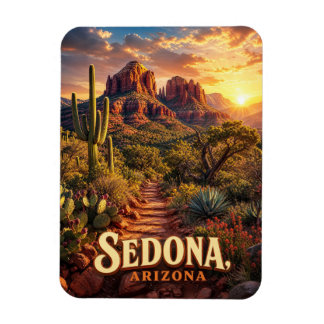 Íman Sedona Arizona Pôr do Sol Rocha Vermelha Deserto V