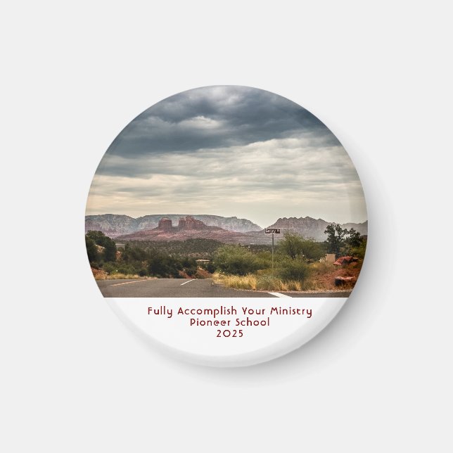 Íman Sedona, AZ Pioneer School Magnet (Frente)
