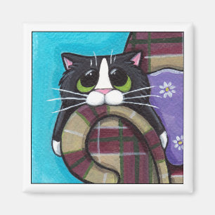Íman Segunda-feira de manhã azuis - ímã do gato