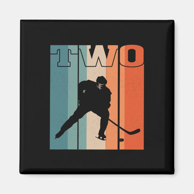 Íman segundo aniversário Retrorna Hóquei No Gelo De 2 A (Frente)