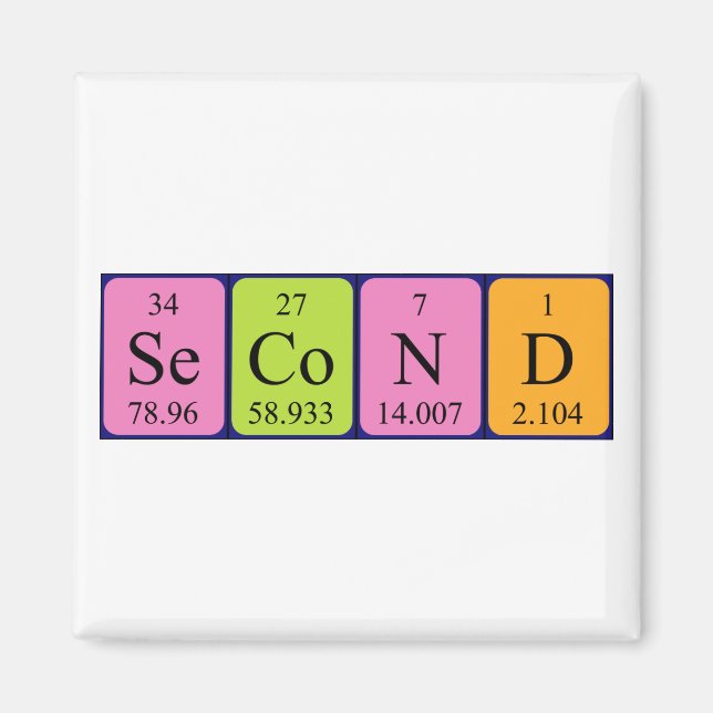 Íman Segundo ímã de mesa periódica (Frente)