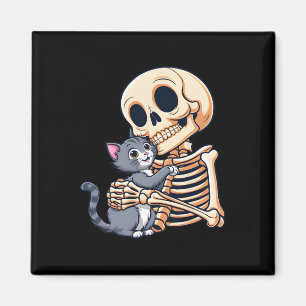 Íman Segurando Um Gato De Gato Bonito De Halloween Gato